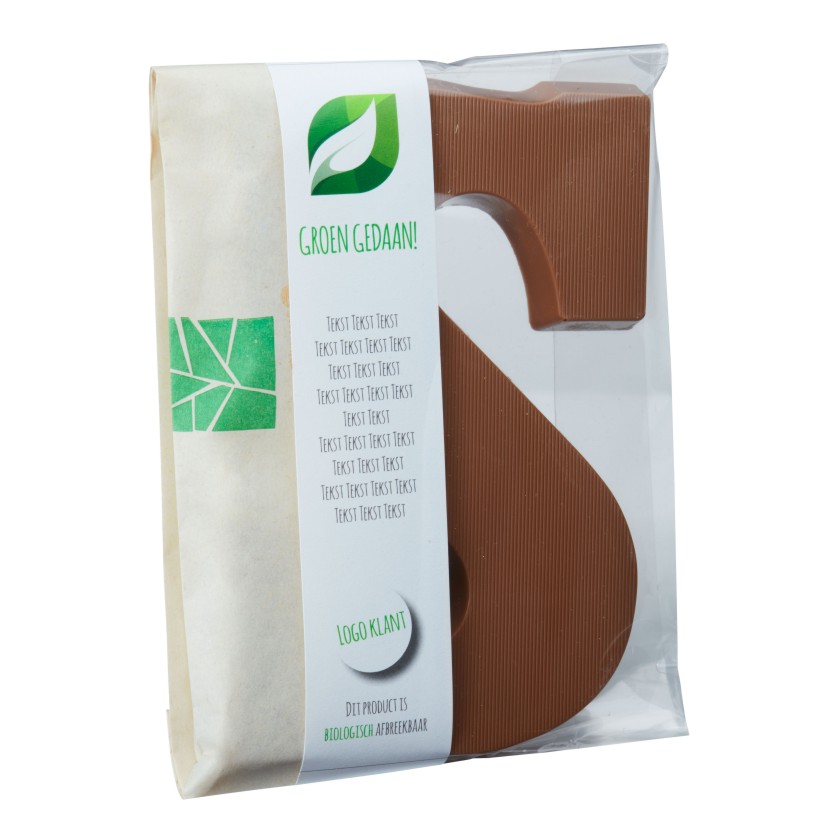 ECO Chocolade letter - 200 gram | Biologisch afbreekbaar