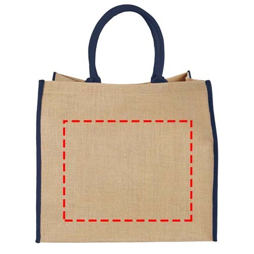 Jute draagtas met gekleurde accenten -  25L