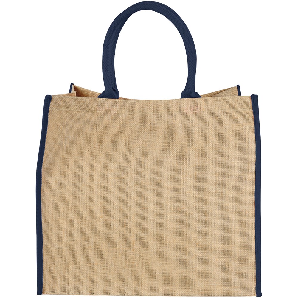 Jute draagtas met gekleurde accenten -  25L