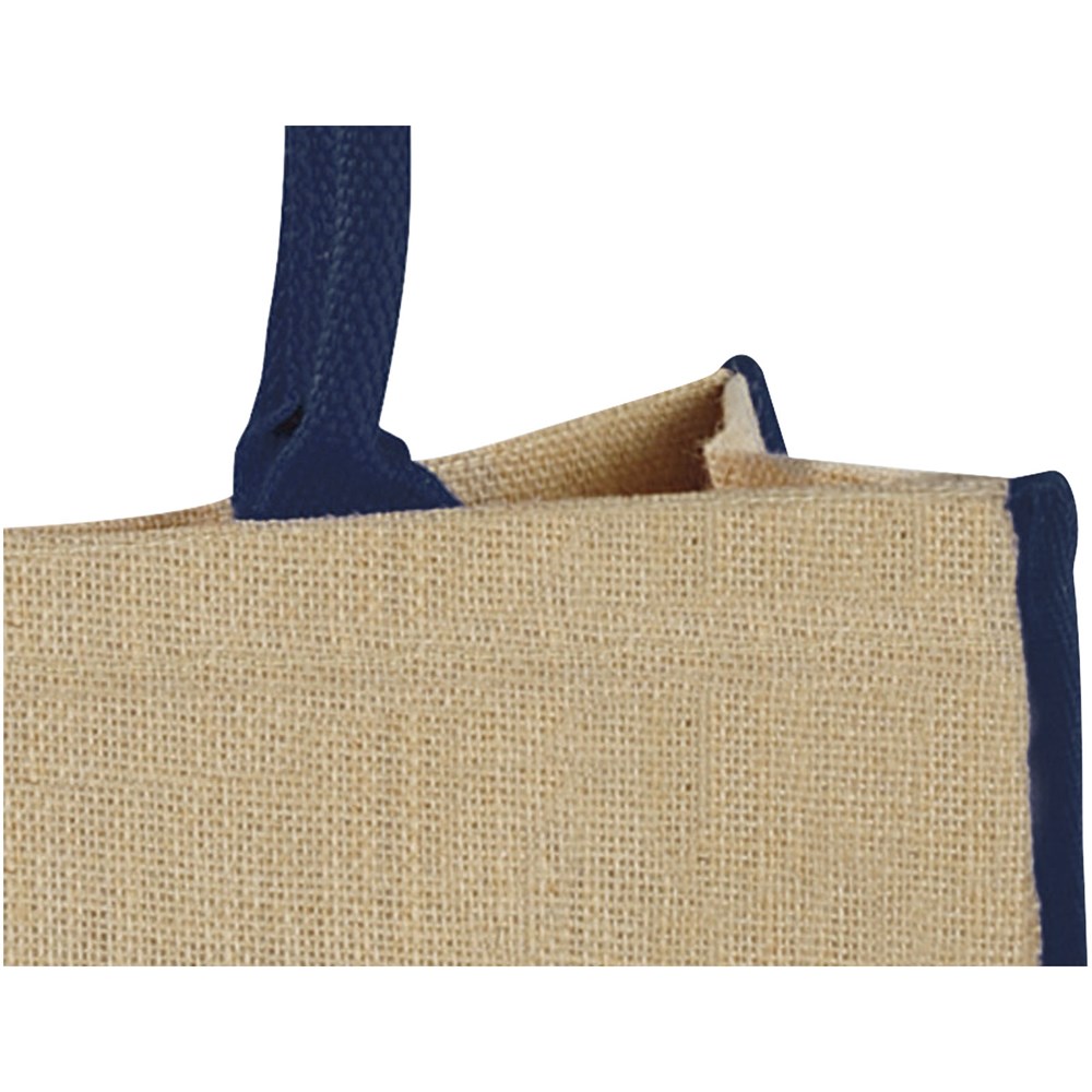 Jute draagtas met gekleurde accenten -  25L